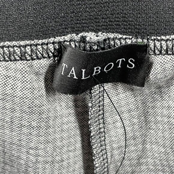 NEW Talbots Pants Womens 6 petite black houndstooth skinny pull on - Picture 4 of 10